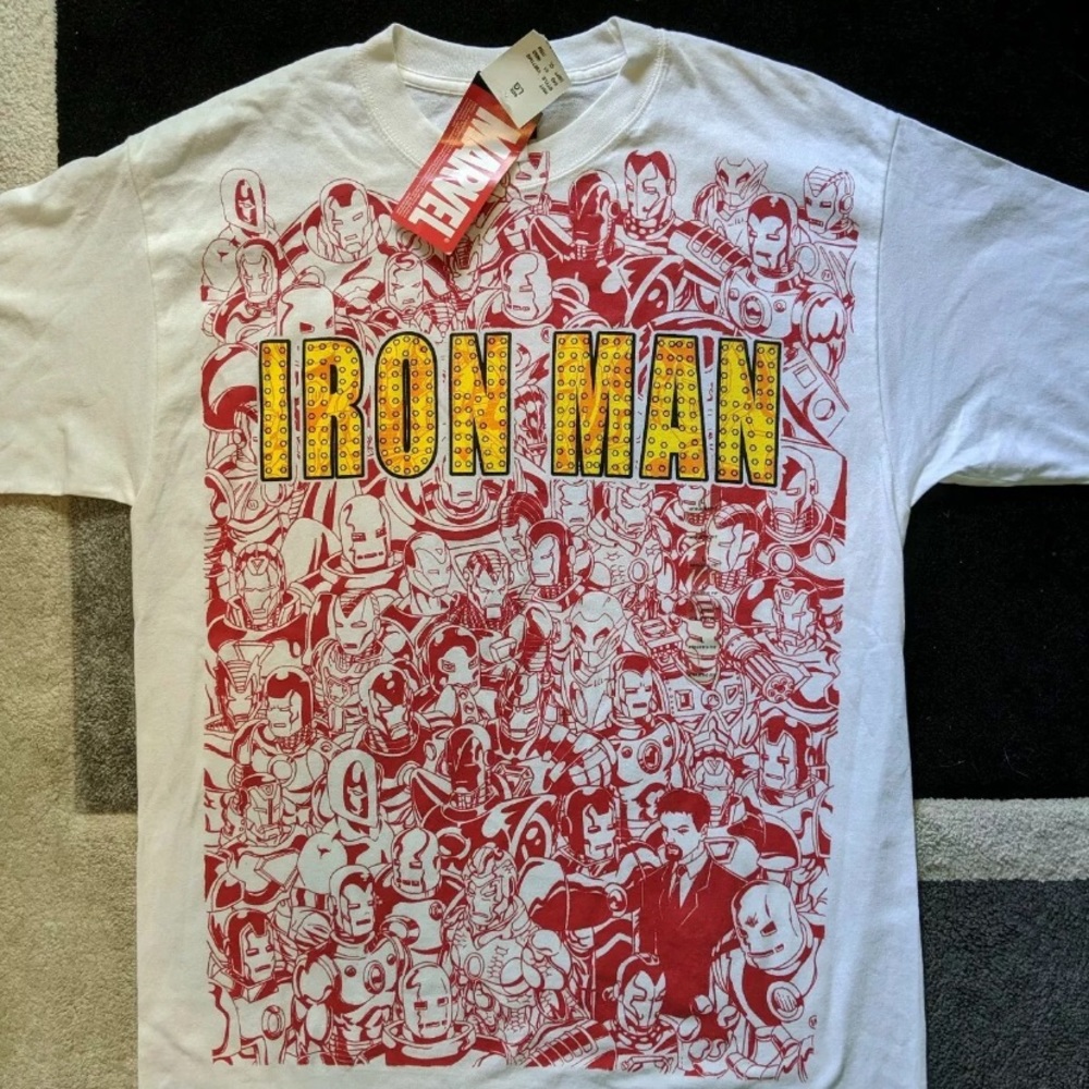 Marvel Iron Man NWT All Over Print T Shirt Large